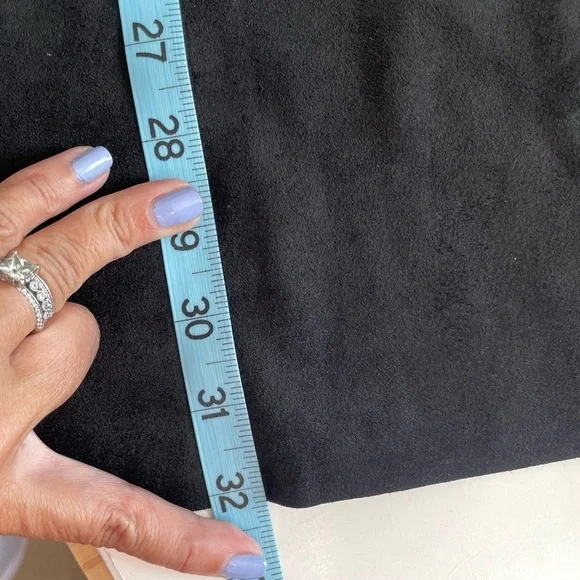 Zara Black Suede Long Maxi Skirt Size Medium - Picture 8 of 9